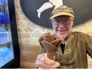 198 a2v. New York City - rose-petal ice cream cone + Adam