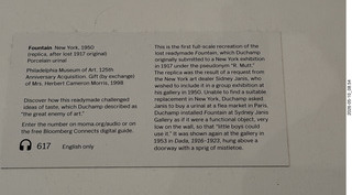 65 a2v. New York City - MoMA - Marcel Duchamp