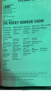 182 a2v. New York City - Rocky Horror Show program