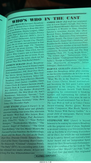 187 a2v. New York City - Rocky Horror Show program