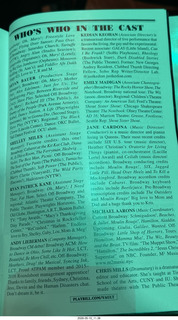 191 a2v. New York City - Rocky Horror Show program