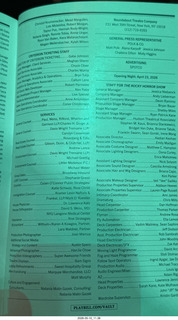 195 a2v. New York City - Rocky Horror Show program