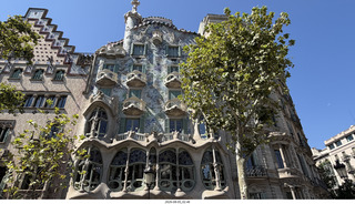 15 a2y. Spain - Barcelona - Casa Amatller designed by Gaudi's rival Josep Puig i Cadafalch, owned by chocolatier Antoni Amatller