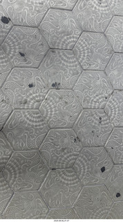 18 a2y. Spain - Barcelona - Gaudi hexagon street tiles