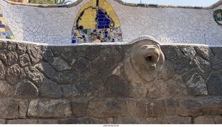68 a2y. Spain - Barcelona - Park Guell (Gaudi) - mosaic tile