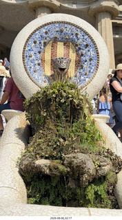 95 a2y. Spain - Barcelona - Park Guell (Gaudi) - mosaic tile