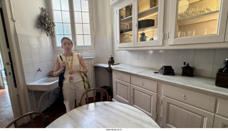 146 a2y. Spain - Barcelona - La Pedrera room with my tour guide Kataryna