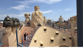 181 a2y. Spain - Barcelona - La Pedrera - roof
