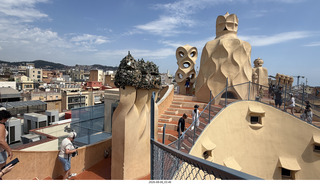 182 a2y. Spain - Barcelona - La Pedrera - roof