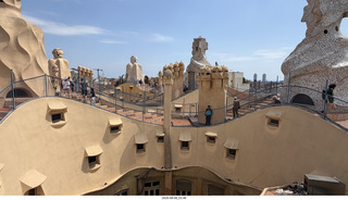 183 a2y. Spain - Barcelona - La Pedrera - roof