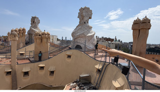 184 a2y. Spain - Barcelona - La Pedrera - roof
