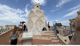 186 a2y. Spain - Barcelona - La Pedrera - roof