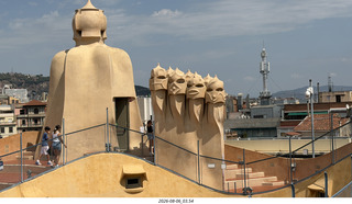 198 a2y. Spain - Barcelona - La Pedrera - roof