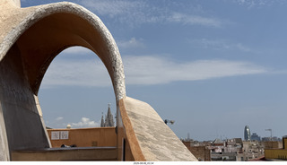 201 a2y. Spain - Barcelona - La Pedrera - roof
