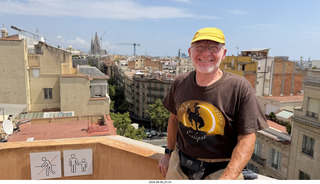 204 a2y. Spain - Barcelona - La Pedrera - roof + Adam