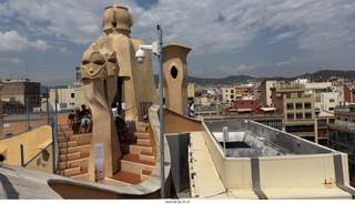 213 a2y. Spain - Barcelona - La Pedrera - roof