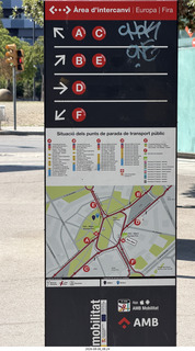 225 a2y. Spain - Barcelona - Metro sign