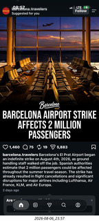 252 a2y. Spain - Barcelona - airport strike news