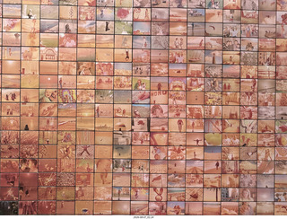 50 a2y. Spain - Barcelona - Born neighborhood - kiss mosaic street art