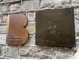 75 a2y. Spain - Barcelona - old Roman-Empire area signs