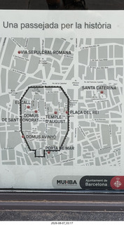 88 a2y. Spain - Barcelona - old Roman-Empire area map