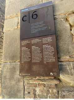 95 a2y. Spain - Barcelona - old Roman-Empire area sign