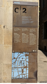 98 a2y. Spain - Barcelona - old Roman-Empire area sign