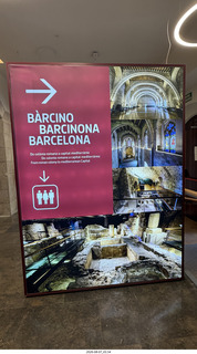 137 a2y. Spain - Barcelona - old Roman-Empire area sign