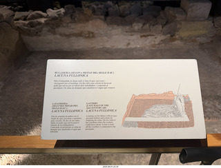 147 a2y. Spain - Barcelona - old Roman-Empire underground ruins sign