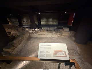 148 a2y. Spain - Barcelona - old Roman-Empire underground ruins sign