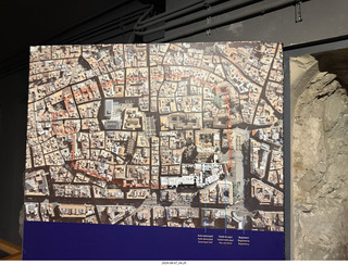174 a2y. Spain - Barcelona - old Roman-Empire underground ruins map