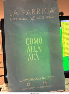466 a2y. Spain - Barcelona - leftover pizza bag