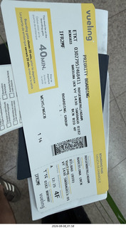 10 a2y. Spain - barcelona to bilbao flight - boarding pass