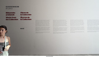 161 a2y. Spain - Bilbao - Guggenheim Museum - works from the collection sign