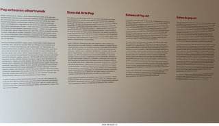 190 a2y. Spain - Bilbao - Guggenheim Museum - works from the collection sign