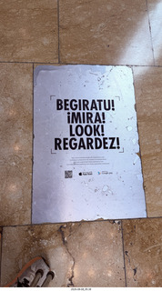 213 a2y. Spain - Bilbao - Guggenheim Museum - floor sign