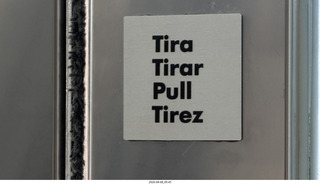233 a2y. Spain - Bilbao - Guggenheim Museum - door sign