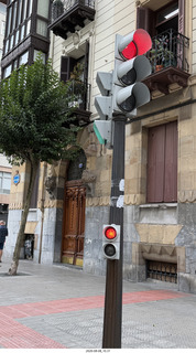 298 a2y. Spain - Bilbao - two-level red traffic light
