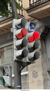 300 a2y. Spain - Bilbao - traffic light with white lights on top