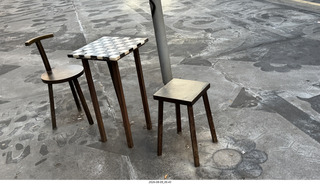 16 a2y. Spain - Bilbao - walking tour - public chessboard