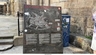 60 a2y. Spain - Bilbao - walking tour - map and sign