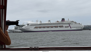 167 a2y. Spain - Bilbao - boat ride tour - big cruise ship