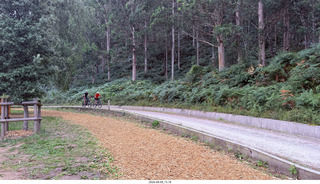 23 a2y. Spain - Bilbao wine tour - seaside viewpoint - bicyclists