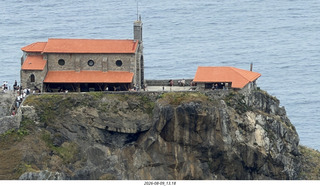 32 a2y. Spain - Bilbao wine tour - seaside viewpoint - building out on a rock