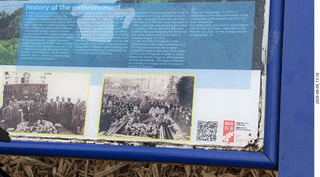 33 a2y. Spain - Bilbao wine tour - seaside viewpoint sign
