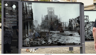 226 a2y. Spain - Bilbao wine tour - Gernika Lumo - display about the bombi- Gernika Lumo - display about the bombing 1937 April 26