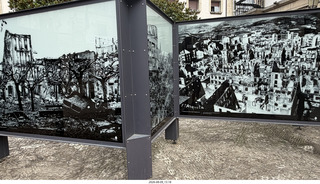231 a2y. Spain - Bilbao wine tour - Gernika Lumo - display about the  bombing 1937 April 26