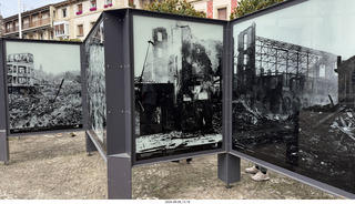 233 a2y. Spain - Bilbao wine tour - Gernika Lumo - display about the  bombing 1937 April 26