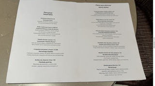 259 a2y. Spain - Bilbao - hotel food menu