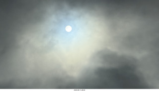 109 a2y. Spain bilbao to gijon - sun in cloudy sky
